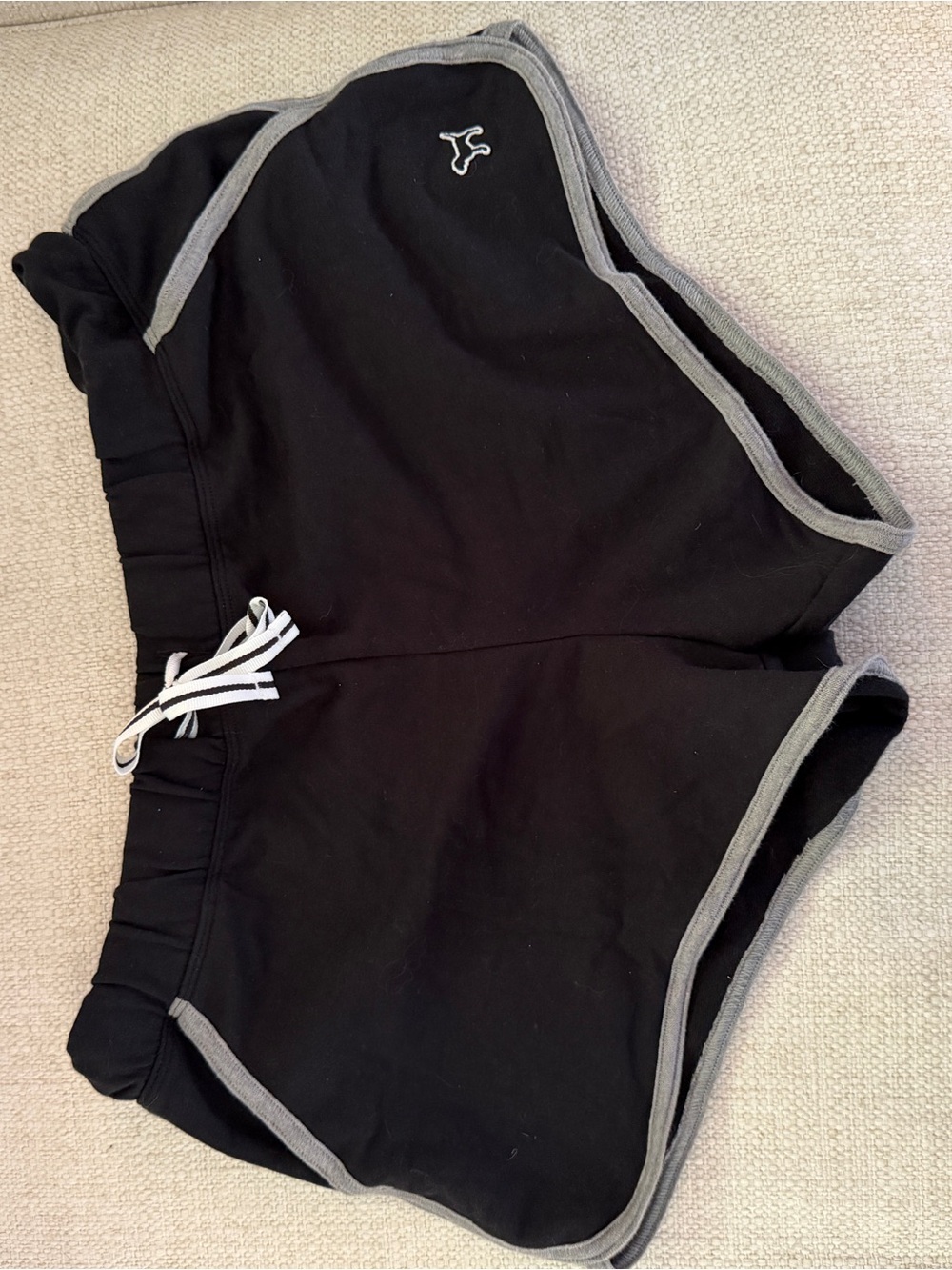 PINK Victoria's Secret Black Athletic Shorts with Gray Trim